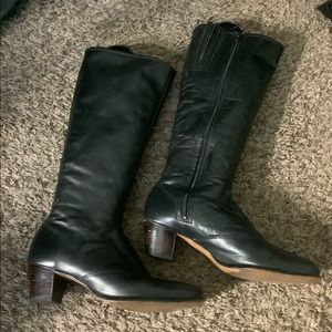 Black Narrow Calf Vintage boots